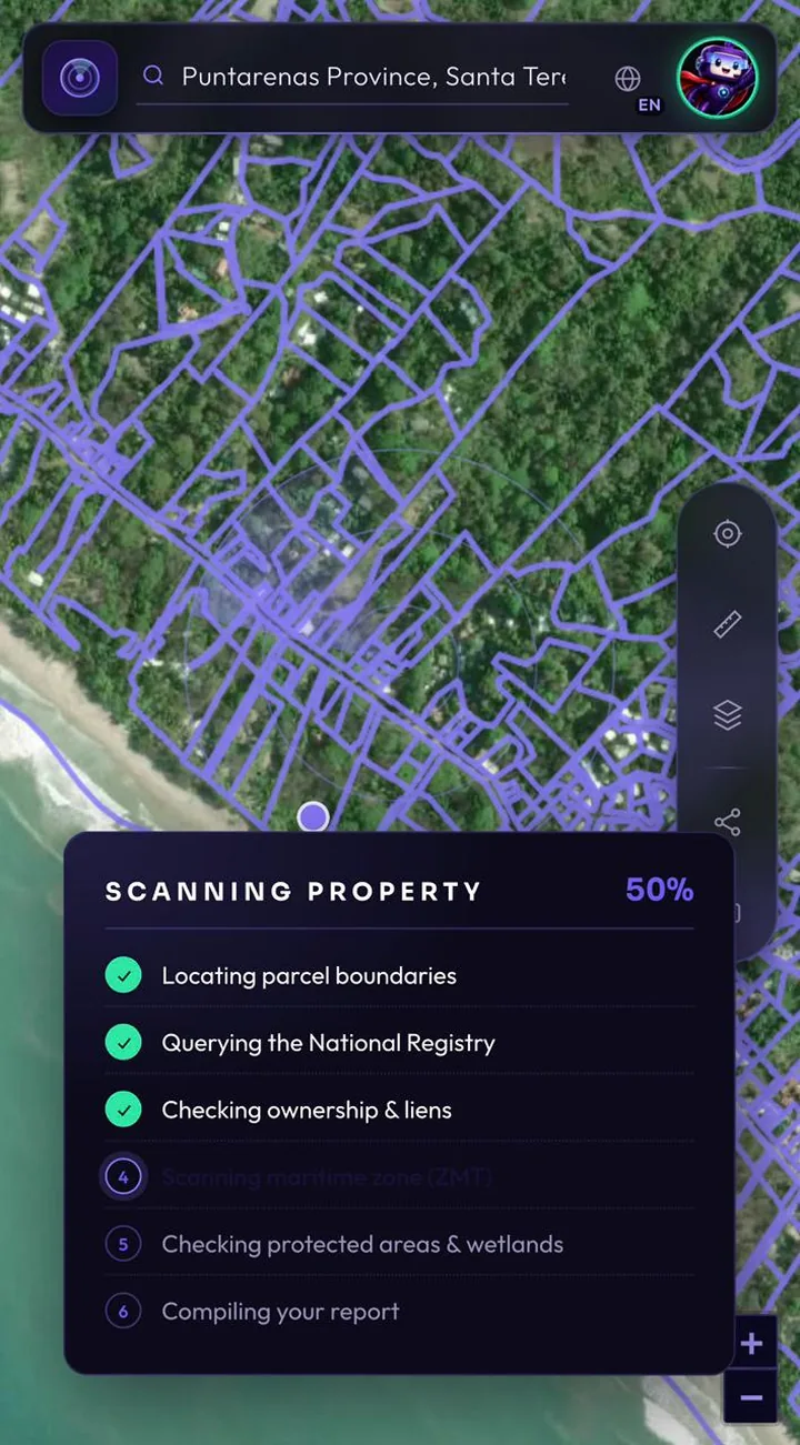 Folio scanning a property